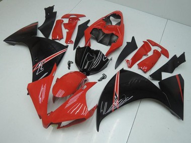 Rojo Negro Carenado Moto Yamaha R1 12-14