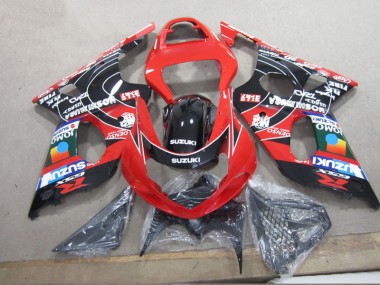Rojo Negro Denso Carenado Moto Suzuki GSXR 1000 K1 00-02