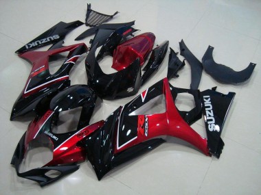 Rojo Negro Kits Carenado Moto Suzuki GSXR 1000 K7 07-08
