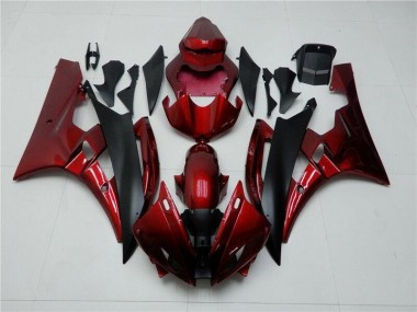 Rojo Negro Kits Carenado Moto Yamaha R6 06-07