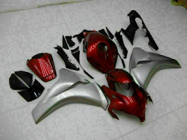 Rojo Plata ABS Moto Plástico Honda CBR 1000 RR 08-11