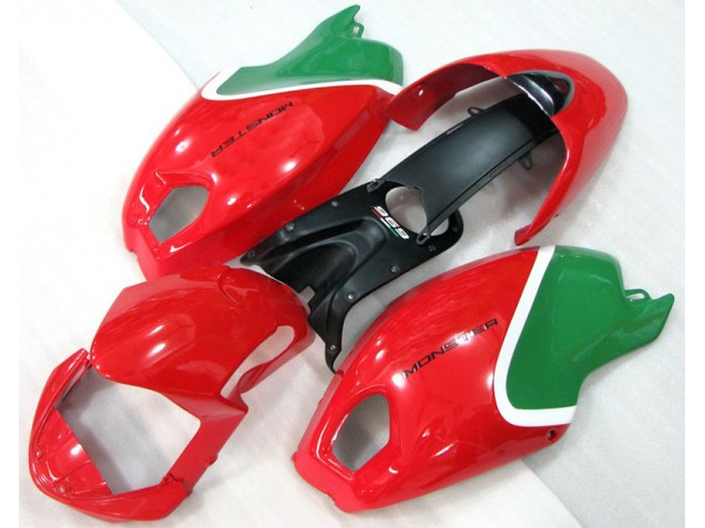 Rojo Verde Monster Carenado Moto Ducati Monster 696 08-12 Rojo Verde Monster Carenado Moto Ducati Monster 696 08-12