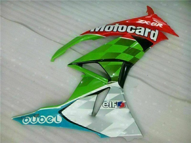 Rojo Verde Motocard Carenado Moto Kawasaki ZX6R 09-12 Rojo Verde Motocard Carenado Moto Kawasaki ZX6R 09-12