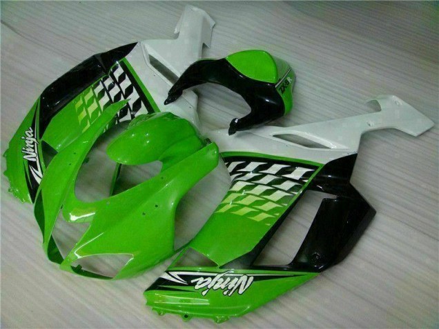Verde Blanco Ninja Carenado Moto Kawasaki ZX6R 07-08 Verde Blanco Ninja Carenado Moto Kawasaki ZX6R 07-08