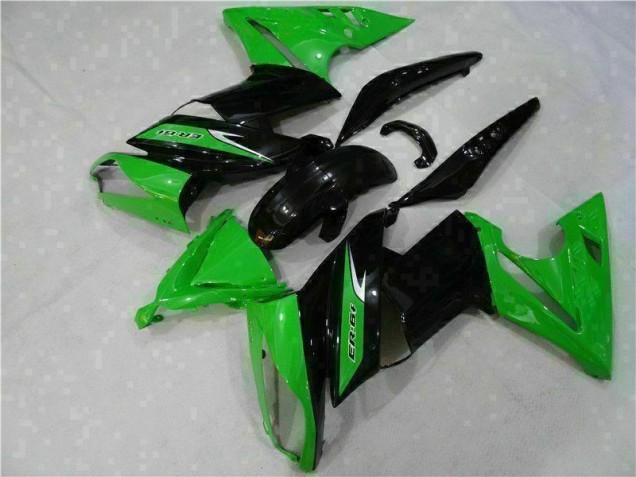 Verde Negro Carenado Moto & Plástico Kawasaki EX650 06-08 Verde Negro Carenado Moto & Plástico Kawasaki EX650 06-08