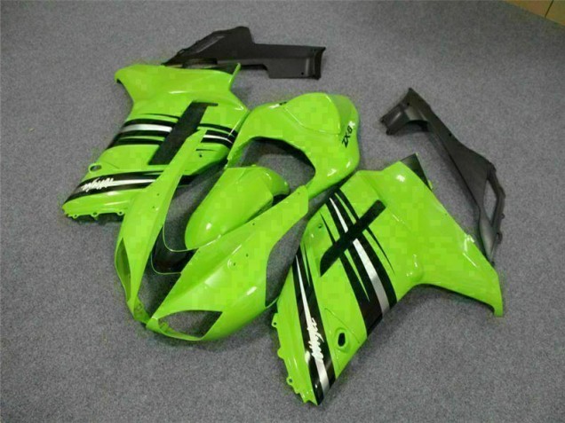 Verde Negro Carenado & Plástico Moto Kawasaki ZX6R 07-08 Verde Negro Carenado & Plástico Moto Kawasaki ZX6R 07-08