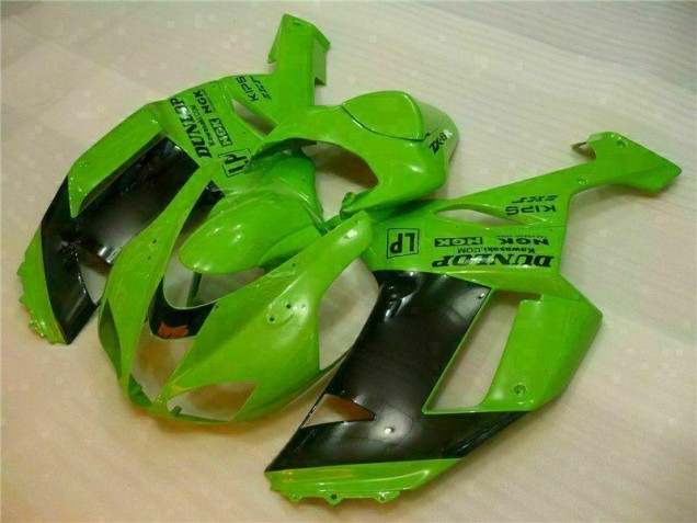 Verde Negro Dunlop Carenado Moto Kawasaki ZX6R 07-08 Verde Negro Dunlop Carenado Moto Kawasaki ZX6R 07-08