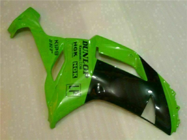 Verde Negro Dunlop Carenado Moto Kawasaki ZX6R 07-08 Verde Negro Dunlop Carenado Moto Kawasaki ZX6R 07-08