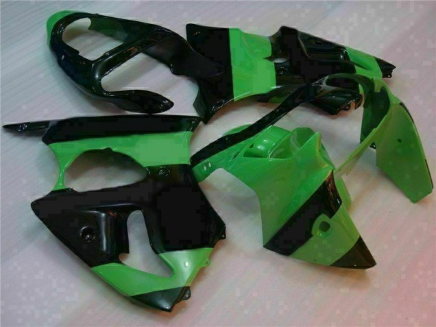 Verde Negro Kit Carenado Inyección Kawasaki ZX6R 00-02 Verde Negro Kit Carenado Inyección Kawasaki ZX6R 00-02