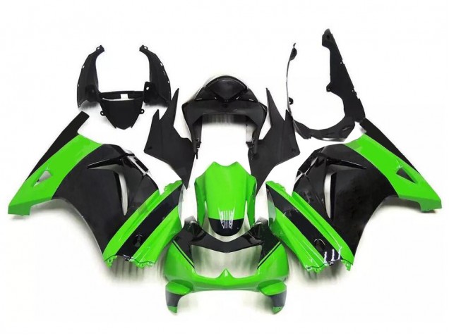 Verde Negro Kit Completo Carenado Moto Kawasaki EX250 08-12 Verde Negro Kit Completo Carenado Moto Kawasaki EX250 08-12