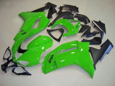 Verde Negro Mate Carenado Moto Kawasaki ZX6R 07-08