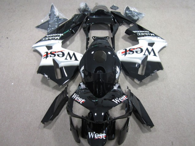 West Blanco Negro Carenado Moto Honda CBR 600 RR 03-04